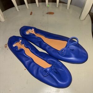 Polo Ralph Lauren Royal Blue Lambskin Flats 9